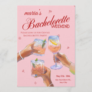 Stylish Bachelorette Weekend Invitation for Bride