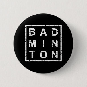 Stylish Badminton 2 Inch Round Button