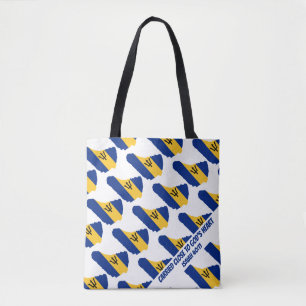 Stylish BARBADOS FLAG Christian Scripture Isaiah Tote Bag
