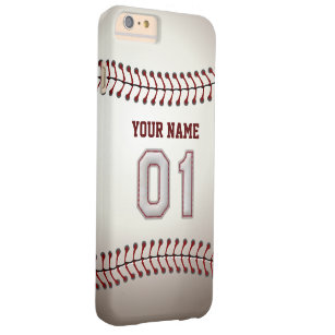 Stylish Baseball Number 1 Custom Name - Unique Barely There iPhone 6 Plus Case