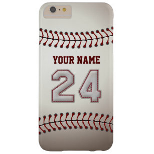 Stylish Baseball Number 24 Custom Name - Unique Barely There iPhone 6 Plus Case