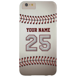 Stylish Baseball Number 25 Custom Name - Unique Barely There iPhone 6 Plus Case