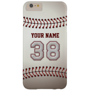 Stylish Baseball Number 38 Custom Name - Unique Barely There iPhone 6 Plus Case