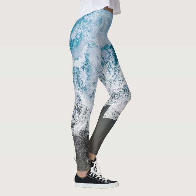 Stylish Beach Vibes Abstract Leggings (Right)