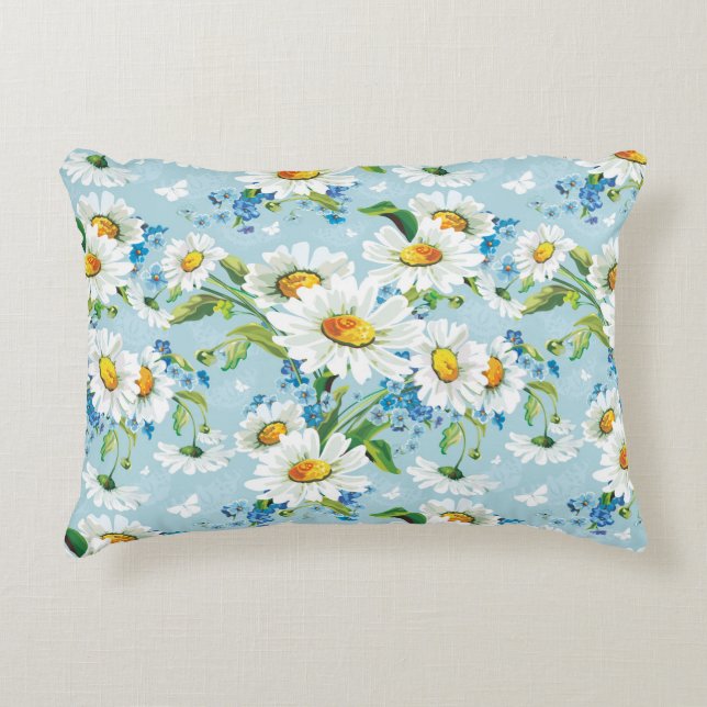 Stylish beautiful bright floral pattern 2 accent pillow (Front)