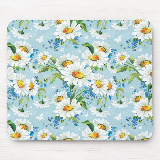 Stylish beautiful bright floral pattern 2 mouse pad (Front)