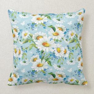 Stylish beautiful bright floral pattern 2 throw pillow