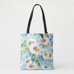 Stylish beautiful bright floral pattern 2 tote bag