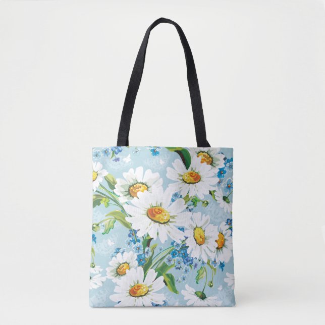 Stylish beautiful bright floral pattern 2 tote bag (Front)
