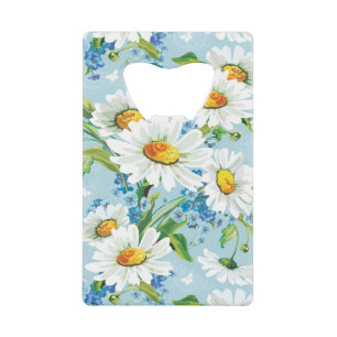 Stylish beautiful bright floral pattern 2 wallet bottle opener