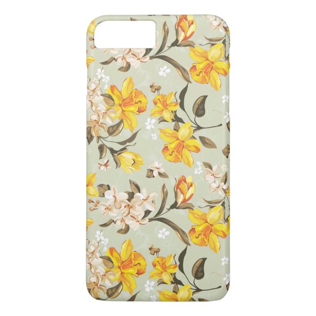 Stylish beautiful bright floral pattern Case-Mate iPhone case (Back)