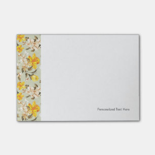 Stylish beautiful bright floral pattern post-it notes