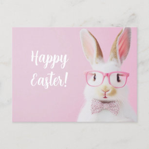 stylish beautiful rabbit for Easter Holiday Postcard