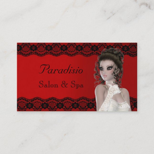 Stylish Beauty Salon and Spa Business Card (Front)