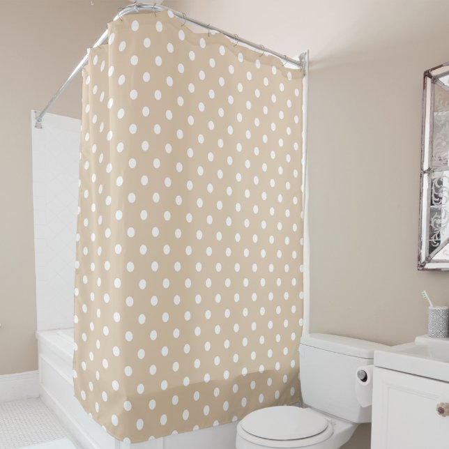 Stylish Beige and White Polka Dots (Creator Uploaded)