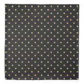 Stylish Beige Polka Dot Black Pattern Design Duvet Cover (Front)