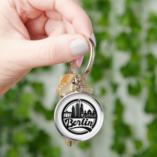 Stylish Berlin City Vintage Logo Keychain