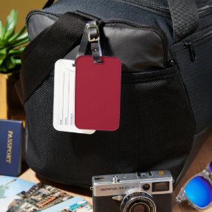 Stylish Berry Pink Luggage Tag with Single Side