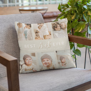 Stylish Best Aunt Ever 6 Photo  Throw Pillow