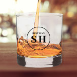 Stylish Best Man Proposal Personalized Initials Whiskey Glass<br><div class="desc">Looking for a unique way to ask your friend to be your best man? Check out our personalized whiskey glasses! Add initials, date and role to create a truly special gift. Our stylish, classic and minimalist design is perfect for any wedding theme. These glasses make a great addition to any...</div>