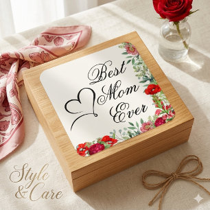 Stylish Best Mom Ever Mothers Day Sticker Design