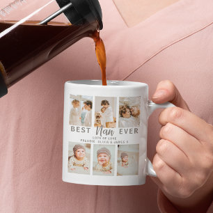 Stylish Best Nan Ever 6 Photo Coffee Mug