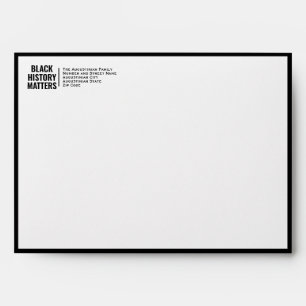 Stylish BHM BLACK HISTORY MATTERS Envelope