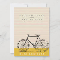 Stylish Bike Illustration Blush and Yellow Name