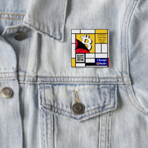 Stylish Bitcoin - Btc crypto  2 Inch Square Button