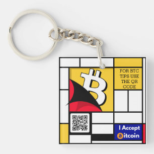 Stylish Bitcoin - Btc crypto  Keychain