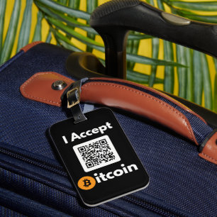 Stylish Bitcoin - Btc crypto  Luggage Tag
