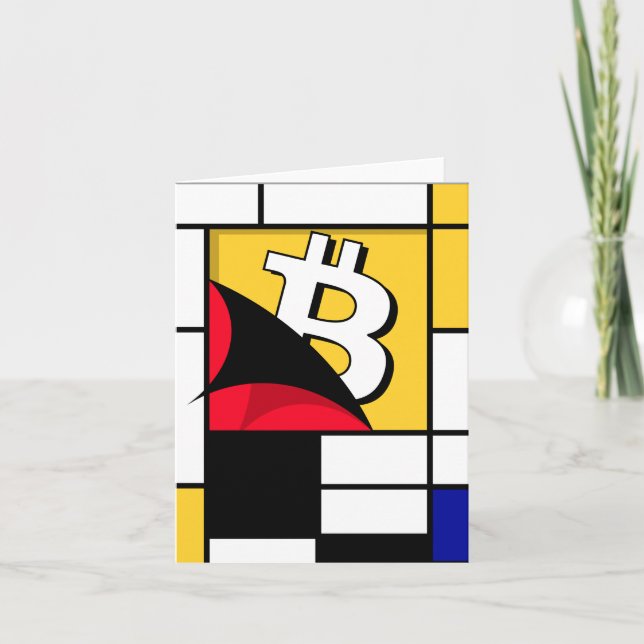 Stylish Bitcoin - Btc crypto  Thank You Card (Front)