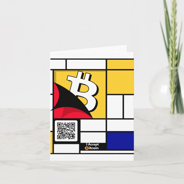 Stylish Bitcoin - Btc crypto  Thank You Card (Front)