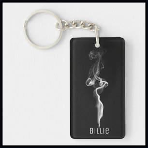 Stylish Black and Grey Smoke Keychain