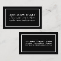 Stylish Black and White, Admission Ticket