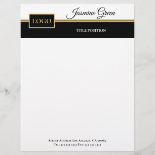 Stylish Black And White Design Letterhead
