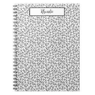 Stylish Black and White Geometric Design  Notebook