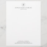 Stylish Black And White Modern Simple Template Letterhead<br><div class="desc">Modern Simple Template Elegant Black And White Letterhead.</div>