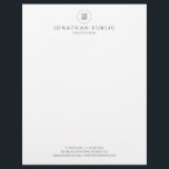 Stylish Black And White Modern Simple Template Letterhead<br><div class="desc">Modern Simple Template Elegant Black And White Letterhead.</div>