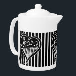 Stylish Black and white musical notes and piano<br><div class="desc">Stylish Black and white musical notes and piano keys in a love heart on black and white striped background. Great gift for any music lover or musician</div>