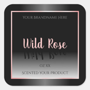 Stylish Black and White Product Labels Pink Frame