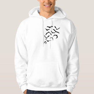Stylish Black Bats Graphic – Minimalist Bat Art fo Hoodie