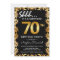 Stylish Black & Gold 70th Surprise Birthday Party