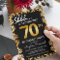 Stylish Black & Gold 70th Surprise Birthday Party