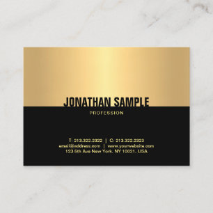Stylish Black Gold Modern Cool Template Elegant Business Card