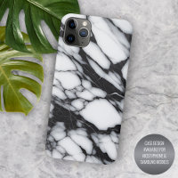Stylish Black Grey White Marble Waves Art Pattern