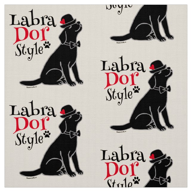 Stylish Black Labrador Fabric (Swatch)