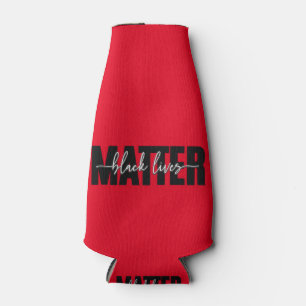 Stylish Black Lives Matter Typography  Bottle Cooler