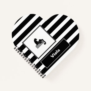 Stylish Black Panther Cat White Modern Notebook