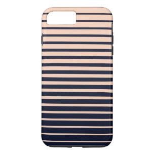   Stylish Black & Pink Monogram  Stripes Case-Mate iPhone Case
